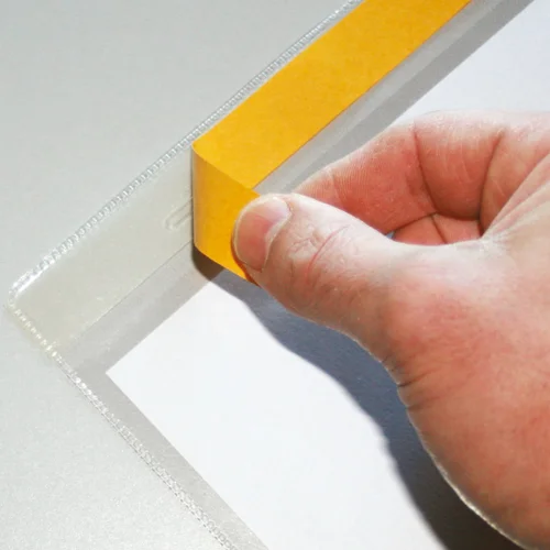 Beaverswood Self-Adhesive Industrial Strength Document Pockets A4 Vertical Clear (Pack 10) - AP4V/10