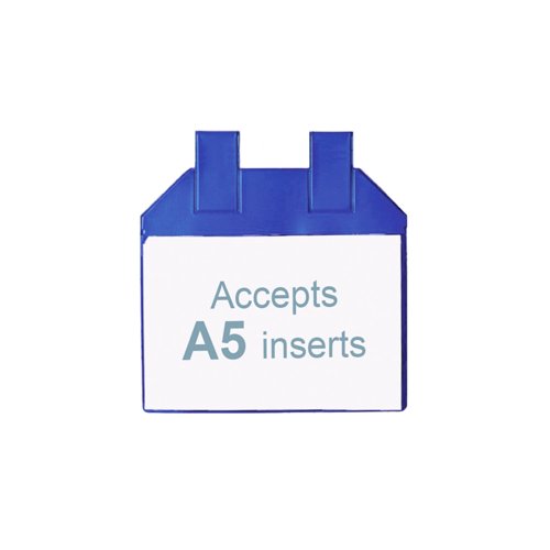 Beaverswood Magnetic Plastic Wrap-Around Pockets For Roll/Mesh Industrial Cages A5 Horizontal (Pack 10) - WRP5H/10