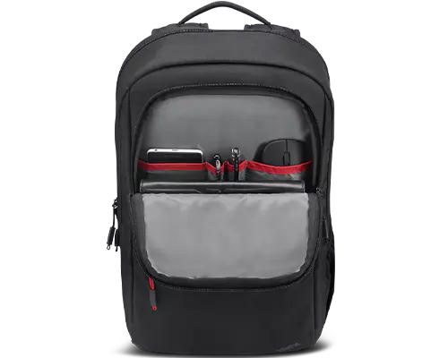 8LEN4X41C12468 | The ThinkPad Essential 16-Inch Backpack (Eco) is a refresh of our popular essential backpack - with an eco twist. Engineered to provide unmatched value to those on a budget, it’s perfect for work, play, and everyday life. With a 16-inch padded notebook compartment, ample internal storage space, and two additional front zipper pockets, you’ll enjoy plenty of room for all your essentials.