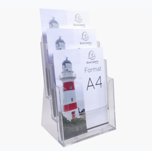 15103EX | Clear polystyrene leaflet/literature display holder in A4 format.