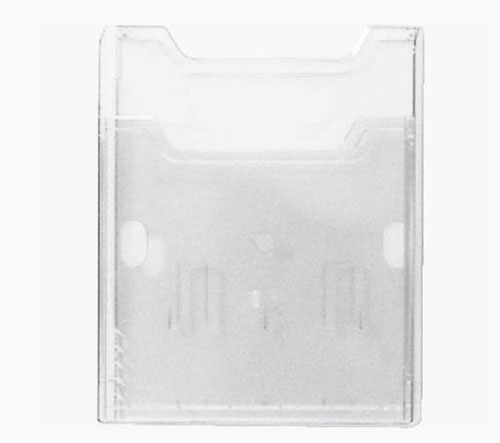 94875EX | Clear polystyrene wall box literature display holder in A4 format.