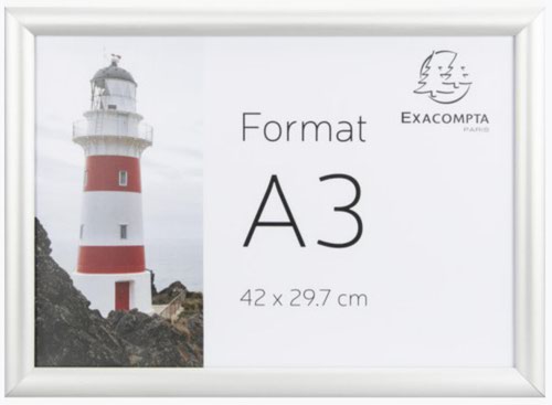 Exacompta Wall Snap Frame Poster Holder Aluminium A3 Crystal (Pack 1) -  8394358D 15096EX Buy online at Office 5Star or contact us Tel 01594 810081 for assistance
