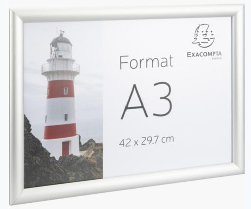 Exacompta Wall Snap Frame Poster Holder Aluminium A3 Crystal (Pack 1) -  8394358D