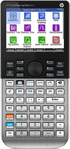 Experience math in the age of touch with HP Prime—a sleek, full-colour graphing calculator with an application based interface, touch-screen and keypad.Touch-enabled. Full colour. Revolutionary functionality. Experience handheld calculating in the age of touch with the HP Prime Graphing Calculator, which has a full-colour, gesture-based, and pinch-to-zoom interface, background images, function sketching, multiple math representations, wireless connectivity, and a rechargeable battery.