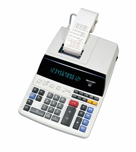 Sharp 12 Digit Printing Calculator SH-EL2607V