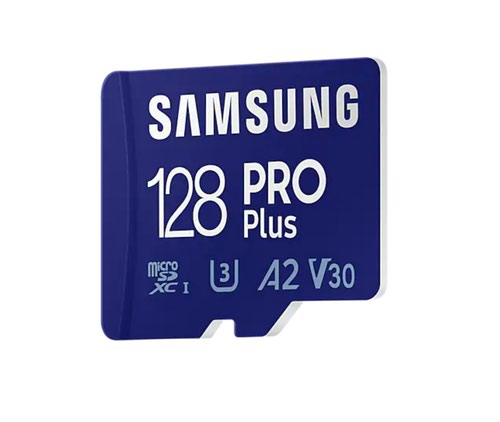 Samsung PRO Plus 128GB V30 A2 Class 10 Micro SDXC AD Memory Card and Adapter  8SAMBMD128KA