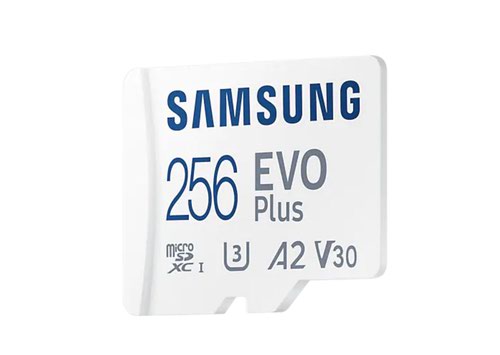 Samsung EVO Plus 256GB V30 A2 UHSI Class 10 MicroSDXC Memory Card and Adapter Samsung