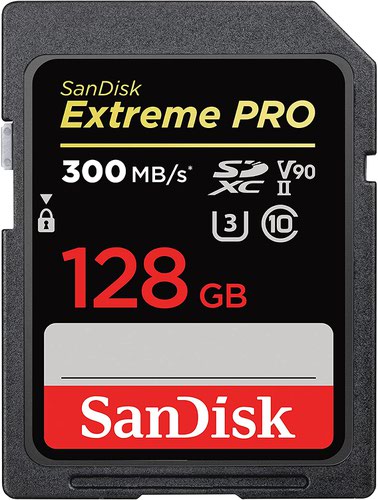 SanDisk Extreme PRO 128GB U3 V90 Class 10 300MBS Read Speed Memory Card Flash Memory Cards 8SDXDK128GGN4