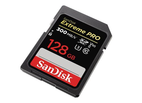 SanDisk Extreme PRO 128GB U3 V90 Class 10 300MBS Read Speed Memory Card SanDisk