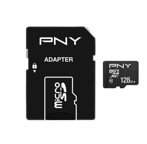 PNY Performance Plus 128GB Class 10 MicroSDXC AD Memory Card and Adapter Flash Memory Cards 8PNPSDU12810P