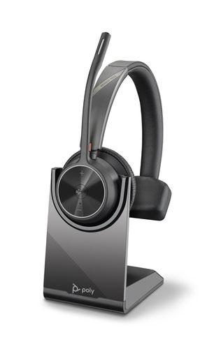 HP Poly Voyager 4310 UC Wireless Microsoft Teams Certified Headset with BT700 Dongle and Charging Stand
