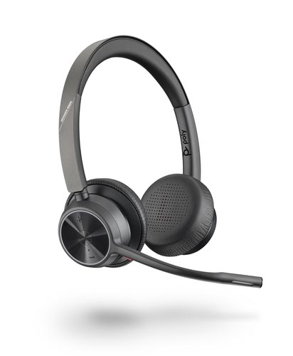 Free your workers from their desks with the perfect entry-level Bluetooth wireless headset. Meet the Voyager 4300 UC Series. It’s everything they need to stay productive and connect to all their devices whether at home or in the office. Keep your teams productive with outstanding audio quality, all-day comfort and dual-mic Acoustic Fence technology that eliminates background noise. And it’s an IT manager’s dream with easy deployment and full remote management – all at an unbeatable price.Walk-and-talk with ease with up to 50 meters/164 feet of Bluetooth wireless range (with included BT700 USB adapter). One headset, choose your device-PC/Mac and mobile phone connection options with UC versions. Extend the battery life of your headset by using it corded, with audio over USB mode. Stay productive with up to a full 24 hours of wireless talk time.