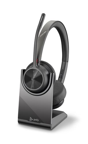 HP Poly Voyager V4320-M UC USB-C Bluetooth Wireless Headset and Charging Stand