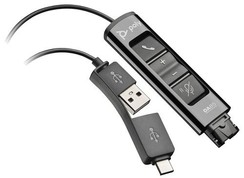 HP Poly DA85 USB-A USB-C Quick Disconnect Adapter 8PO786C7AA Buy online at Office 5Star or contact us Tel 01594 810081 for assistance