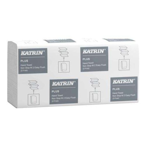 Katrin Plus Z-fold Non-Stop Paper Towels EasyFlush 15x160 Sheets 2-Ply (Pack 2400 Towels) - 61624