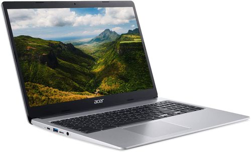 The stunningly elegant Acer Chromebook 315, with its 15” screen and 10-hour battery life is the ideal replacement for a desktop. The large screen and upward-facing speakers also make it perfect for watching videos and video conferencing.