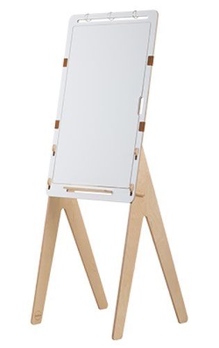 55644BS | For Architects and Interior Designers on the go, Portable Presentation Easel Pico punctuates your creative yet practical spirit. Designed for portability and easy assembly, Pico is constructed of durable birch plywood with leather straps and white dry erase surface.