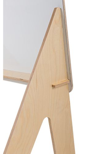 For Architects and Interior Designers on the go, Portable Presentation Easel Pico punctuates your creative yet practical spirit. Designed for portability and easy assembly, Pico is constructed of durable birch plywood with leather straps and white dry erase surface.