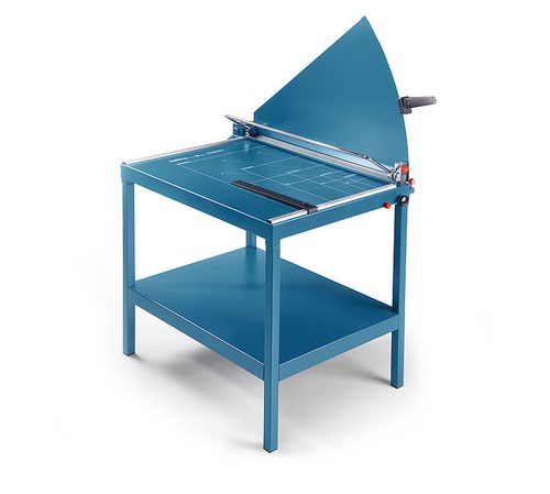 The Dahle 519 A2 Guillotine is a High-quality guillotine for commercial use. Pressed steel blade. Two scale bars with mm scale for an exact 90° cut, this guillotine is ideal for the office.The Dahle 519 guillotine is ideal for a variety of tasks and materials. The shearing action of the knife style blade produces a precise, neat cut every time. This Dahle Guillotine also features a Stay-down D-bar clamp which holds the paper being cut perfectly in place, the adjustable, screw-fastening backstop can be used to quickly find the right format – and can be used on both scale bars.Technical Specification:Cutting length in mm - 700 MaxPaper size in DIN – A2Paper thickness - 70 g/m²Cutting capacity per run 70 g/m² in sheets - 35Scaling in cm
