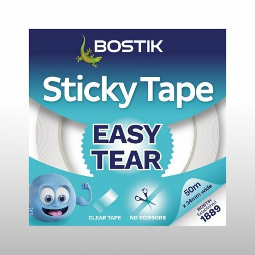 Bostik Sticky Tape Easy Tear Clear 24mm x 50m (Pack 12) - 30614974