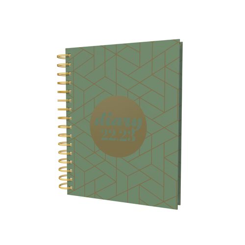 Collins Scandi Mid-Year Diary 2022-2023 A5 Day to Page Geo Jade 818070