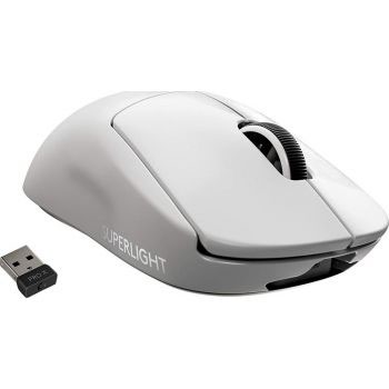 Logitech G Pro X Superlight 25400 DPI RF Wireless Gaming Mouse White
