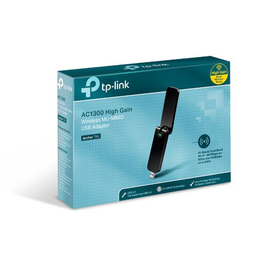 TP Link AC1300 Wireless Dual Band USB WiFi Adapter Black TP-Link