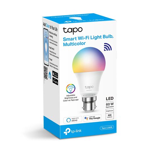 TP Link Smart Multicolour WiFi LED Light Bulb 8.7W White Light Bulbs 8TPTAPOL530B