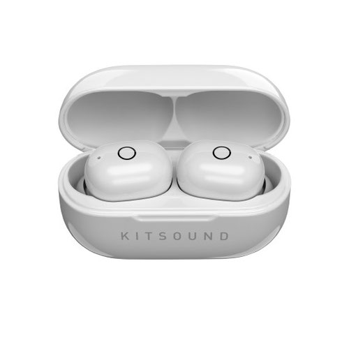 Kitsound Edge 20 True Wireless Earbuds with Charging Case White