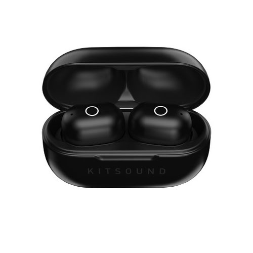 KitSound Edge 20 True Wireless Bluetooth 5.0 Ear Buds with Charging Case Black