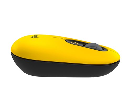 Logitech POP with Emoji Ambidextrous 4000 DPI 4 Buttons Bluetooth Wireless Optical Mouse Blast Yellow  8LO910006546