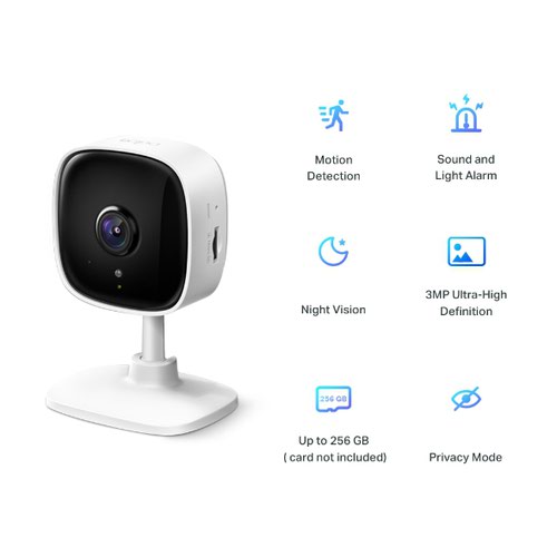 TP-Link Home Security Wi-Fi Camera Advanced Night Vision TAPO C110 - TP68274