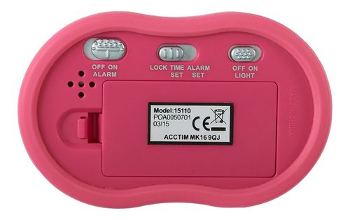 67484AT - Acctim Vierra Alarm Clock Hot Pink 15110