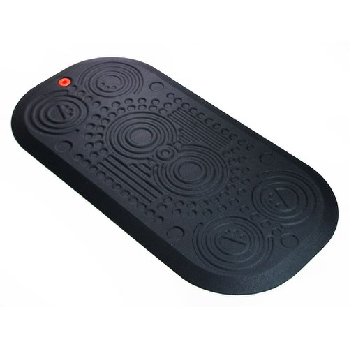 Deluxe anti-fatigue mat to provide optimum support and comfort.Ergonomic debossed  surface features provide foot massage and promoted movement for extra fatigue relief.An anti-slip base and contoured, curl-proof edging ensures stability.The soft polyester cover is comfortable and warm underfoot and is complete with an inbuilt anti-microbial ingredient to protect the mat from microbial deterioration.Designed for comfort on larger areas to relieve the strain of prolonged standing.