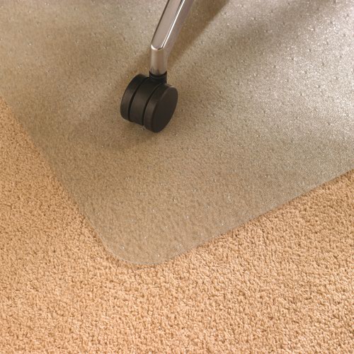 Floortex Floor Protection Mat Ecotex Evolutionmat StdPile Carpets Up To 9mm Pile Height Polymer 50% Recycled 120 x 130cm Transparent UFRECO114851EP