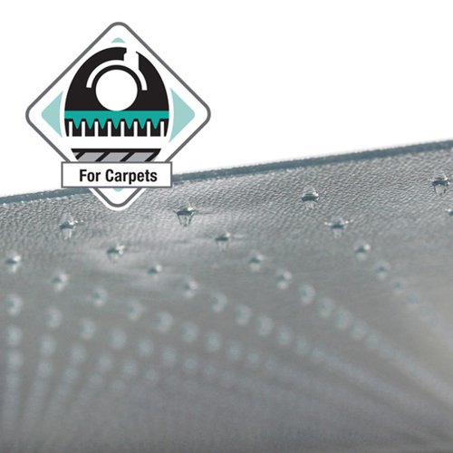 Floortex ultimat polycarbonate floor protection mat for high pile carpets over 12mm pile heightWhether at home or in the office, Floortex floor protection mats offer outstanding protection for the highest demands everywhere. The greatest possible long-lasting quality as well as transparency and durability. The unique range of polycarbonate floor protection mats protects your beautiful and high quality floors, so that heavily trafficked and used surfaces stay looking neat and safe for longer. Due to its exceptional durability and performance, the high-quality plastic polycarbonate is also used in the aircraft industry, automotive industry and for bullet-proof glass. Furthermore, the high quality is guaranteed by extensive quality systems and daily tests according to strict criteria, thus ensuring compliance with material and production standards at the highest level at all times. Thanks to their crystal clear properties, Floortex polycarbonate floor protection mats leave any floor design visible and well maintained. They are environmentally friendly, free from plasticisers and toxic chemicals, odourless, non-flammable and therefore suitable for underfloor heating. The ulitmat floor protection mats are ideal for people with allergies, have negligible gas emissions and optimise your CO² emissions balance. In addition, these floor protection mats offer ergonomic benefits for chair users by easily gliding with the office chair on the mat surface. Made with 25% renewable energy from solar and wind power and 100% recyclable. The surface is lightly textured, scratch and impact resistant. Back with anchor studs for a secure grip on high-pile carpet.