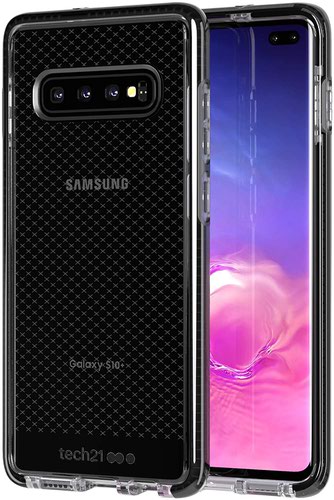 Tech 21 Evo Check Smokey Black Transparent Samsung Galaxy S10 Plus Mobile Phone Case