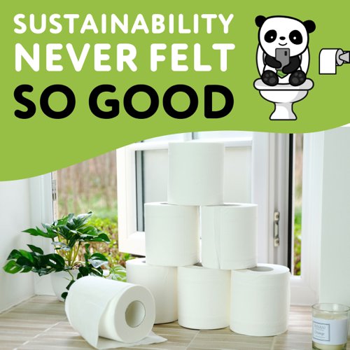 Cheeky Panda 3-Ply Toilet Tissue 200 Sheets (Pack of 48) PFTOILT48