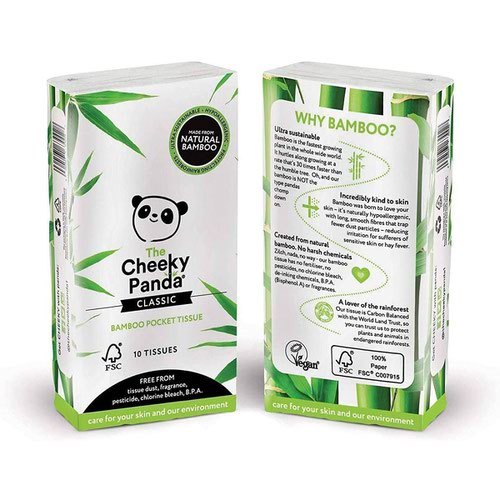 Cheeky Panda Bamboo Pocket Tissue 10 Tissues (Pack of 96) PFPOCKTX96