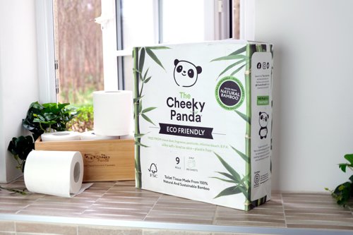 Cheeky Panda 3-Ply Toilet Tissue 5x 9 Rolls (Pack of 45) PFTOILT9X5