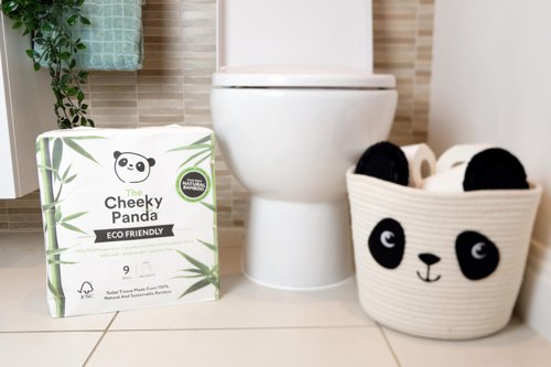 Cheeky Panda 3-Ply Toilet Tissue 5x 9 Rolls (Pack of 45) PFTOILT9X5 Toilet Tissue CPD63080