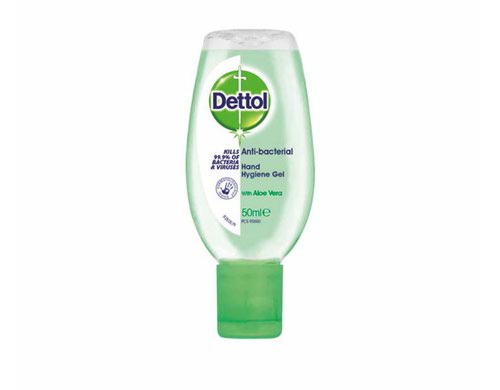 Dettol On The Go Hand Sanitiser Gel Aloe Vera 50ml - 3028667