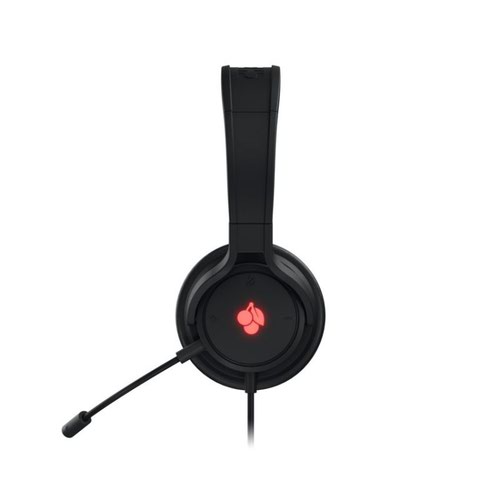 CH09527 | The Cherry HC 2.2 wired gaming headset is the ideal mix of comfort and sound quality for extra-long gaming sessions, video conferencing or multimedia applications. With impressive sound and clear communication, the interplay of the integrated USB sound card and the powerful 50mm drivers ensures an emphatically deep bass and fine treble. With virtual 7.1 surround sound, you will always be able to keep your bearings while gaming. Music and voice chats are also impressively reproduced. The sensitive microphone is simply connected to the headset via a 3.5-mm AUX plug. To reduce breath sounds and communicate clearly, simply pull the included windscreen over the mic.