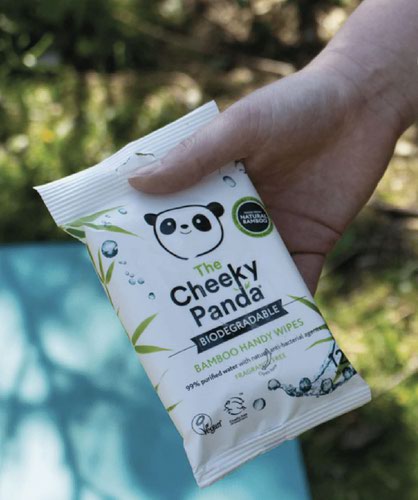 CPD63021 | These Cheeky Panda wipes are made from 100% natural bamboo fibre which is biodegradable and compostable. Ideal for use on the go, they will slot easily into bags and backpacks providing cleanliness on the go without the use of chemicals. Free from microplastics, they are Vegan certified and Carbon Balanced. Formulated with 99% purified water infused with Aloe Vera and fruit extract, the wipes are suitable for sensitive skin. Supplied in a pack of 72 with each pack containing 12 wipes (864 wipes in total).