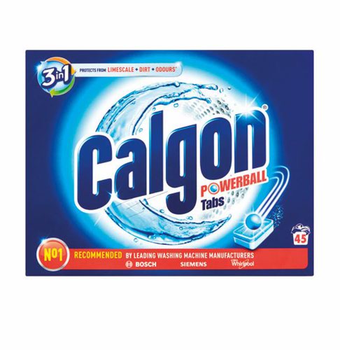 Calgon Washing Machine Cleaner and Water Softener Tablets (Pack 45) - 3002766 30071RH