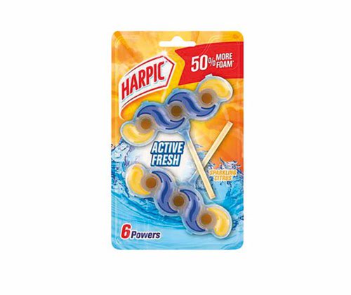 Harpic Active Fresh Toilet Rim Block Citrus Zest PK1 - 3281834