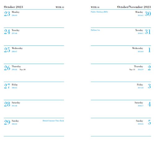 ValueX Slim Pocket Diary 2WTV 2023 Black BUSSLIM2 Black