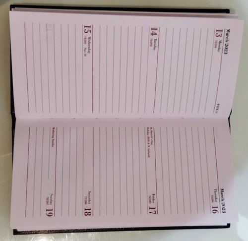 ValueX Slim Pocket Diary WTV 2023 Black BUSSLIM1 Black