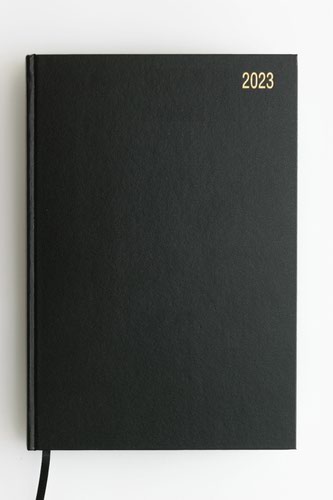 ValueX Diary A5 Day To Page Appointment 2023 Black OFFICEA51A Black