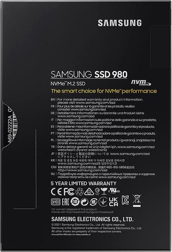 Samsung 980 Evo 1TB PCI Express 3.0 V NAND NVMe Internal Solid State Drive Solid State Drives 8SAMZV8V1T0BW
